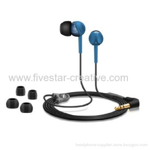 Sennheiser Cx215 Noise Isolating Earbud Earphones Blue With Powerful Bass Response